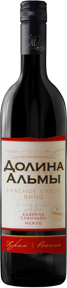 Alma Valley Долина Альмы. Каберне Совиньон/Мерло - красное сухое вино защищенным географическим указанием Крым