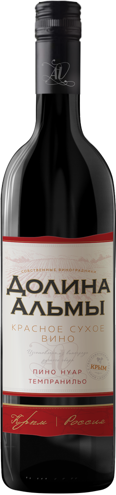 Alma Valley Долина Альмы. Пино Нуар/Темпранильо - красное сухое вино защищенным географическим указанием Крым