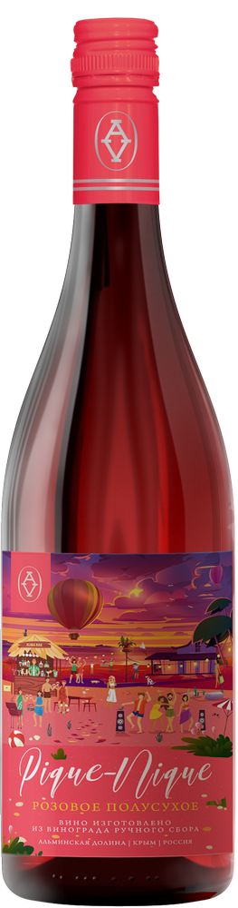 Alma Valley Пикник розовое полусухое - полусухое вино географического наименования Альминская Долина